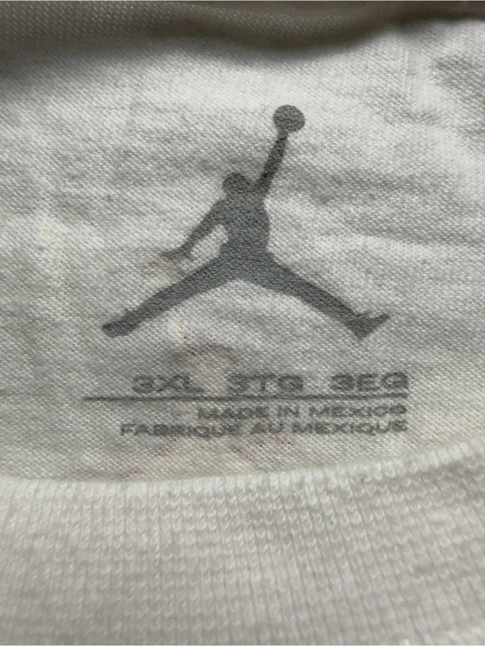 Jordan Men’s White T-Shirt with Red and Black Jumpman Graphic